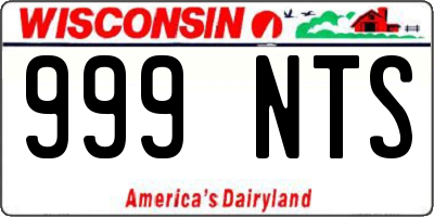 WI license plate 999NTS