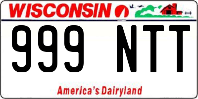 WI license plate 999NTT