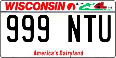 WI license plate 999NTU