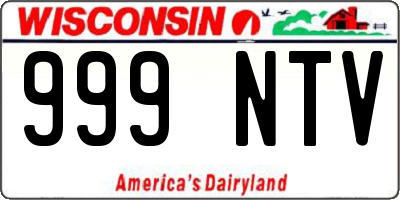 WI license plate 999NTV