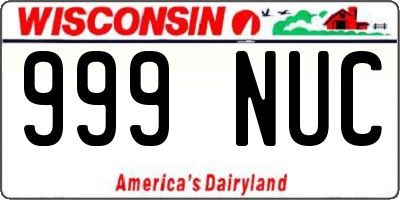 WI license plate 999NUC