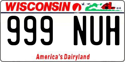 WI license plate 999NUH
