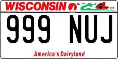 WI license plate 999NUJ