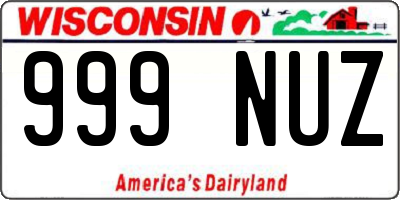 WI license plate 999NUZ