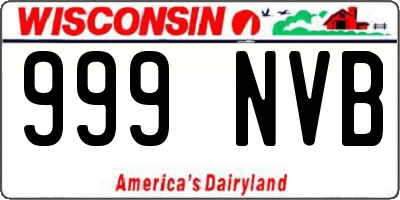 WI license plate 999NVB