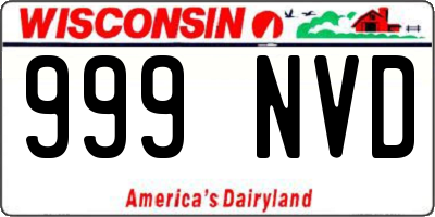 WI license plate 999NVD