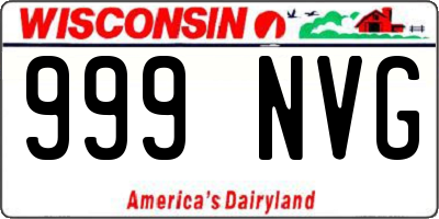 WI license plate 999NVG