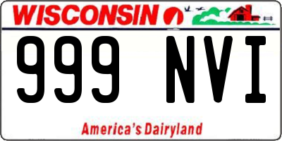 WI license plate 999NVI