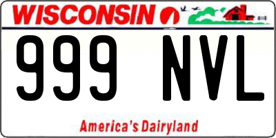 WI license plate 999NVL