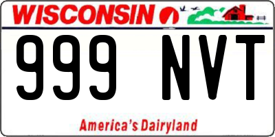 WI license plate 999NVT