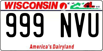 WI license plate 999NVU