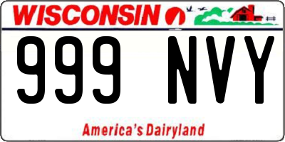 WI license plate 999NVY