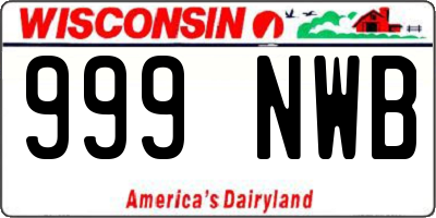 WI license plate 999NWB