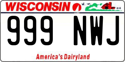 WI license plate 999NWJ
