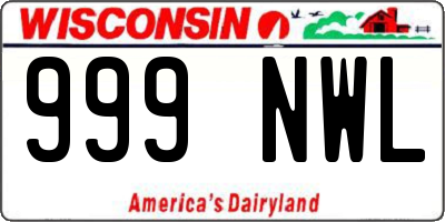 WI license plate 999NWL