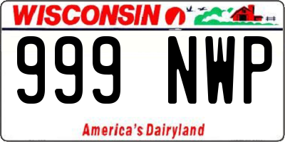 WI license plate 999NWP