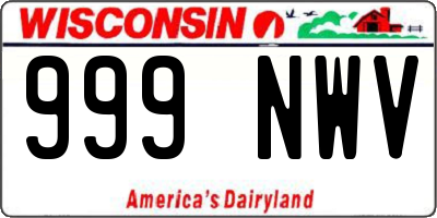 WI license plate 999NWV