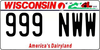 WI license plate 999NWW