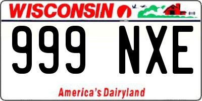 WI license plate 999NXE