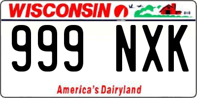 WI license plate 999NXK