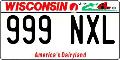 WI license plate 999NXL