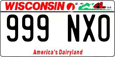 WI license plate 999NXO
