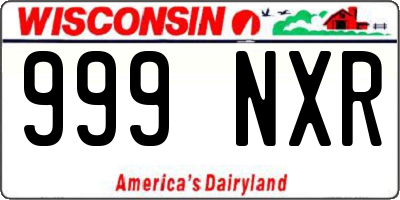 WI license plate 999NXR