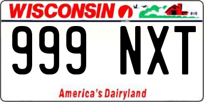 WI license plate 999NXT
