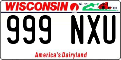 WI license plate 999NXU