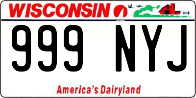 WI license plate 999NYJ