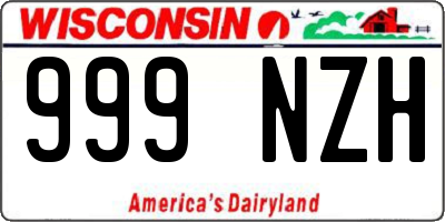 WI license plate 999NZH