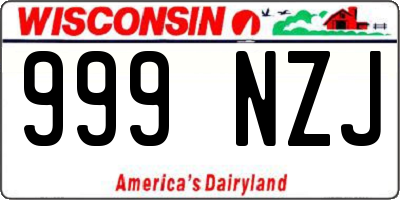 WI license plate 999NZJ