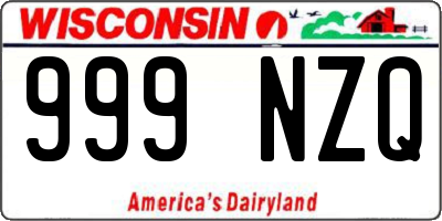 WI license plate 999NZQ