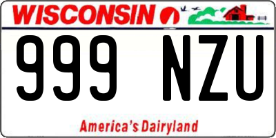 WI license plate 999NZU