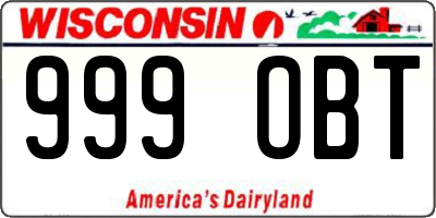 WI license plate 999OBT