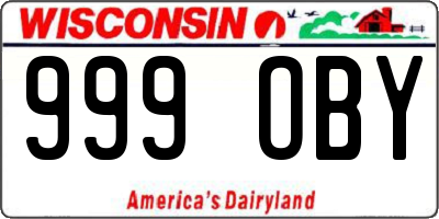 WI license plate 999OBY