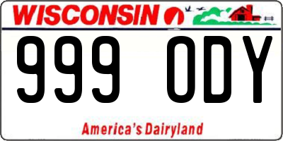 WI license plate 999ODY