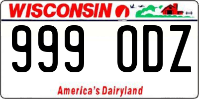 WI license plate 999ODZ