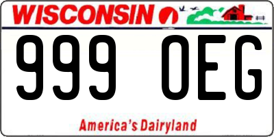 WI license plate 999OEG