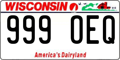 WI license plate 999OEQ