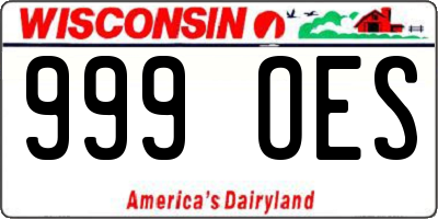 WI license plate 999OES