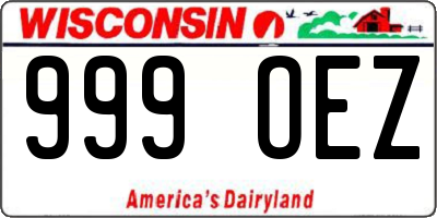 WI license plate 999OEZ