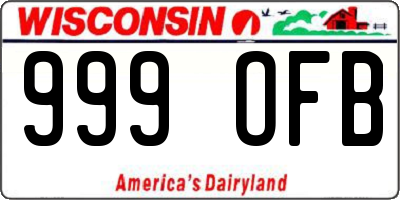 WI license plate 999OFB