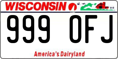 WI license plate 999OFJ