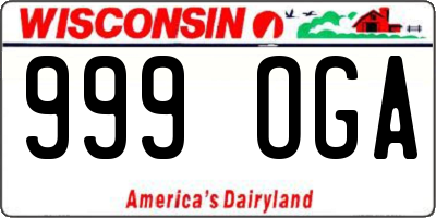 WI license plate 999OGA