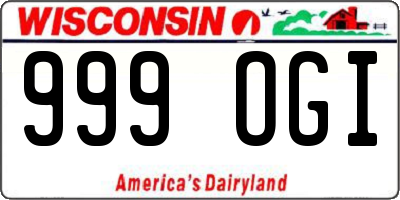 WI license plate 999OGI