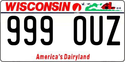 WI license plate 999OUZ