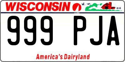 WI license plate 999PJA