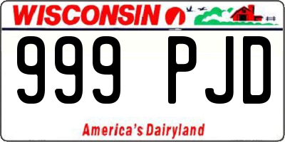 WI license plate 999PJD