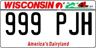 WI license plate 999PJH